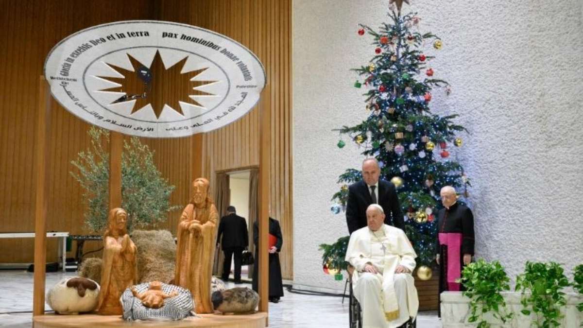 El papa Francesc a l'audiència dels donants per l'arbre i el pessebre, Nadal 2024 I @Vatican News